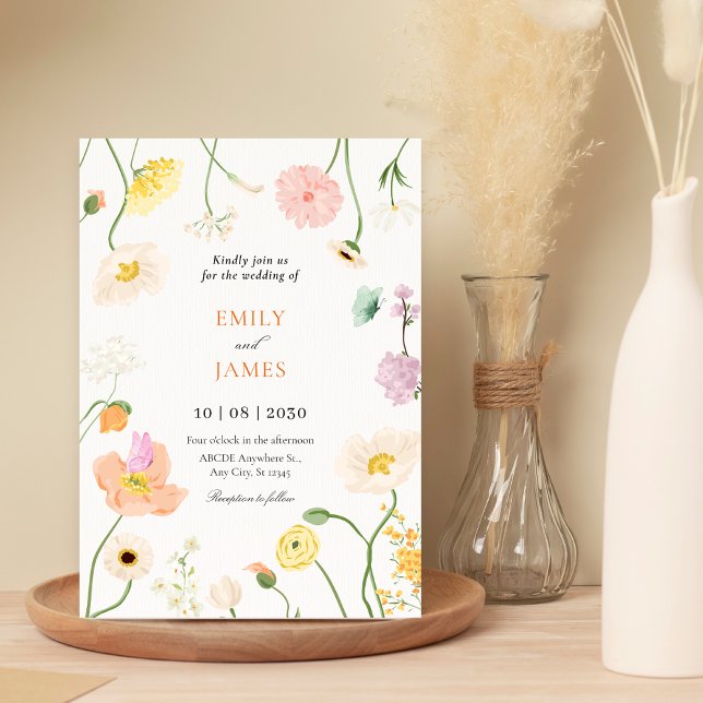Soft floral garden wedding  invitation (Creator Uploaded)
