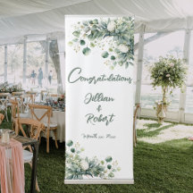 Soft Floral Greenery Congratulations Wedding