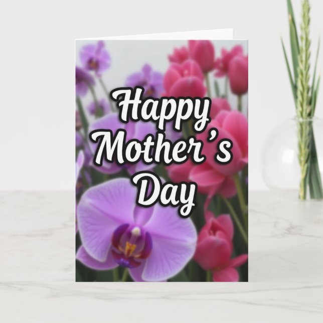 Soft Floral Mothers Day Card (Front)