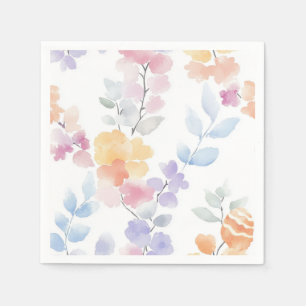 Soft floral pastels napkins