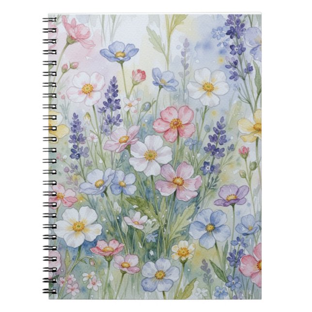 Soft Floral Pattern Collection Notebook (Front)