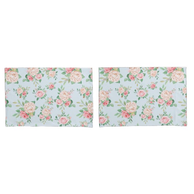 Soft Floral Pillow Case (Front-Set)