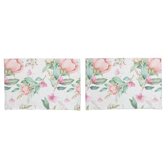 Soft Floral Pillow Case (Front-Set)