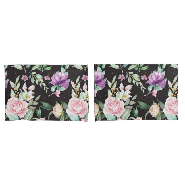 Soft Floral Pillow Case (Front-Set)