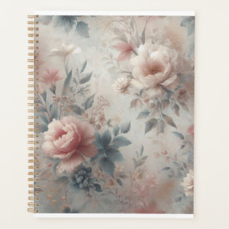 Soft Floral Planner – Pink & Gold Watercolor