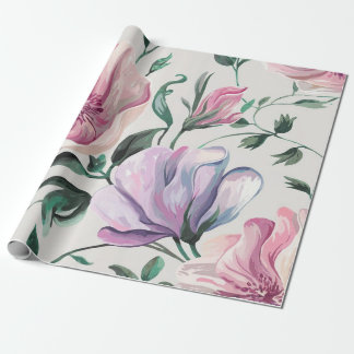 Soft Floral Watercolor Gift Wrap