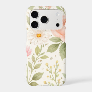 Soft Floral Watercolor Pattern iPhone 17 Pro Case