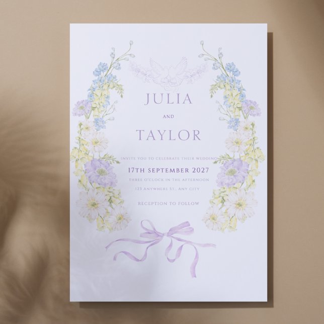 Soft Floral Wedding Invitation – Elegant Colorful  (Creator Uploaded)