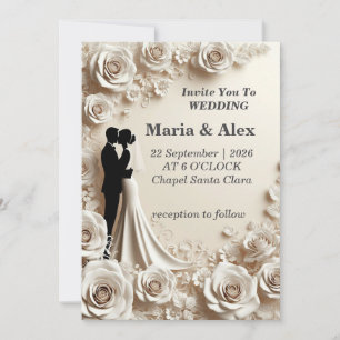 Soft Floral Wedding Invitation – Elegant Romantic 