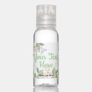 Soft Floral with Leaves & Tiny Budding Flowers Hand Sanitizer