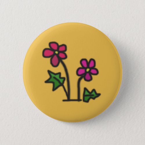 Soft flower pinback button