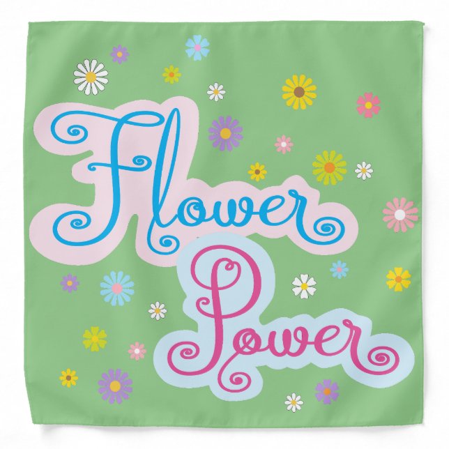 Soft Flower power Bandana (Front)