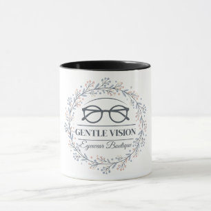 Soft Flowers Surrounding Reading Glasses Style Mug