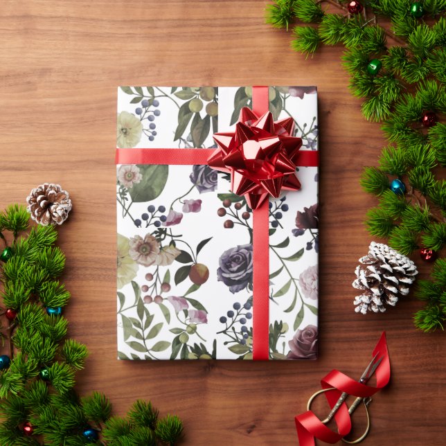 soft flowery background wrapping paper (Holiday Gift)