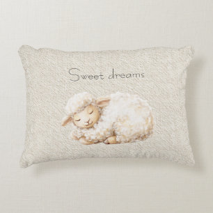 Soft Fluffy Sleeping Sheep Accent Pillow
