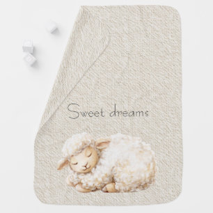 Soft Fluffy Sleeping Sheep Baby Blanket