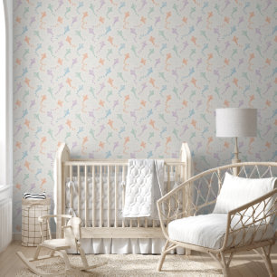 Soft Flying Kites Pattern in Pastel Tone Wallpaper