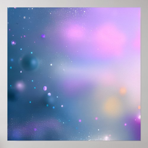 Soft Focus Blue  Purple Background Poster