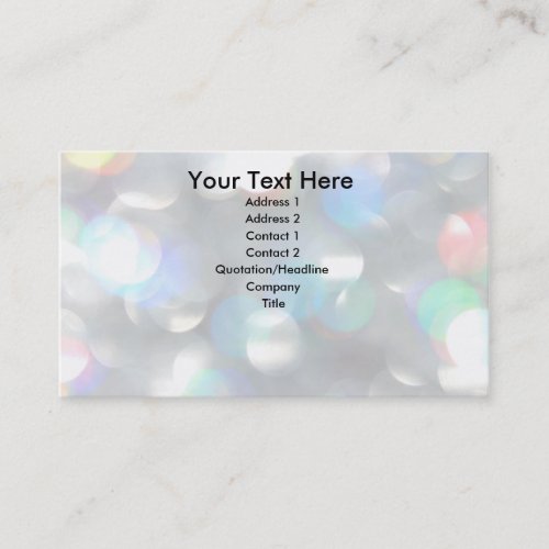 Soft Focus Lights Business Card