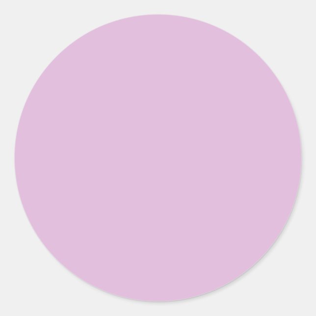 Soft French Lilac Solid Color Classic Round Sticker (Front)