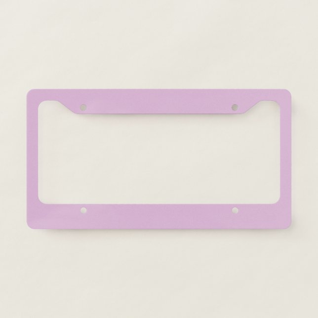 Soft French Lilac Solid Color License Plate Frame (Front)