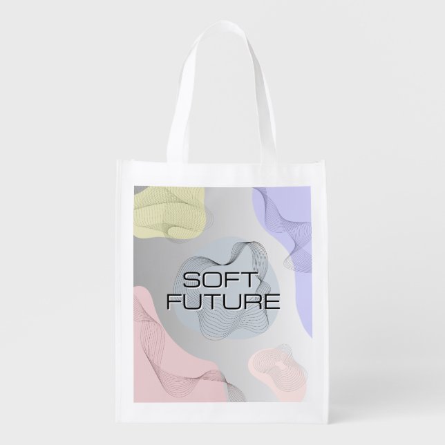 Soft Future Abstract Minimalist Tote Bag (Front)