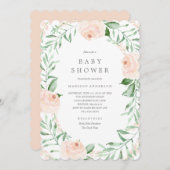 Soft Garden Florals Baby Shower Invitation (Front/Back)
