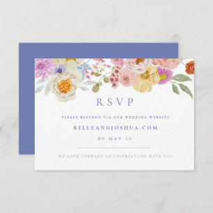 Soft Garden Florals Wedding RSVP Invitation
