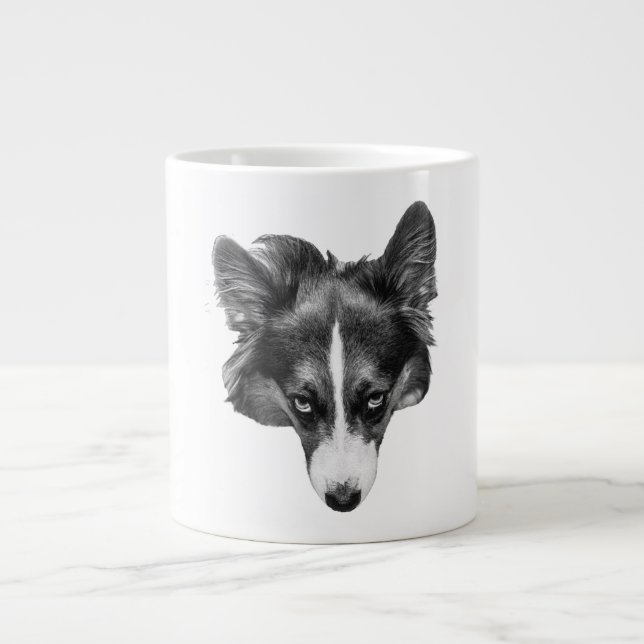 soft gaze corgi calm giant coffee mug (Front)