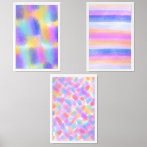 Soft  Gentle Original Contemporary Colorful Wall Art Sets