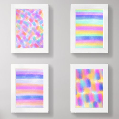 Soft  Gentle Original Contemporary Colorful Wall Art Sets