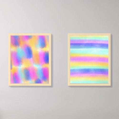 Soft  Gentle Original Contemporary Colorful Wall Art Sets