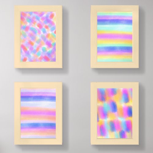 Soft  Gentle Original Contemporary Colorful Wall Art Sets