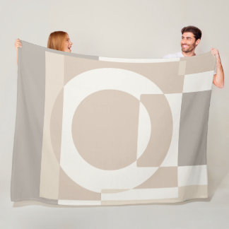Soft Geometric Blocks – Simple and Sleek Fleece Blanket