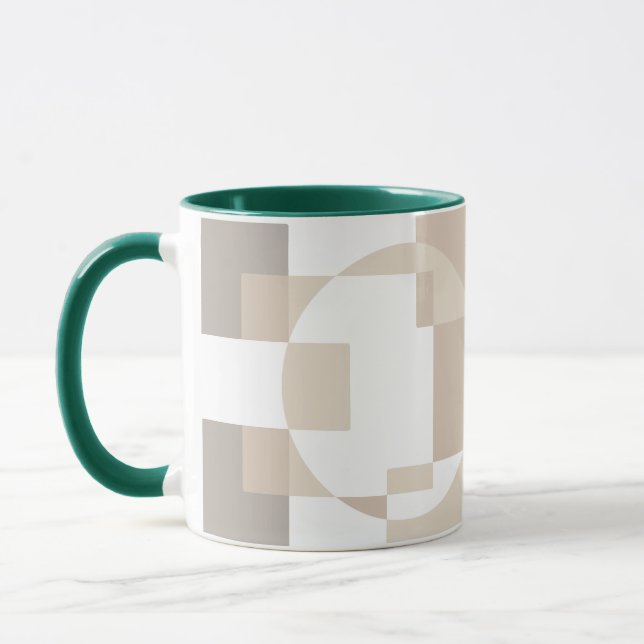 Soft Geometric Blocks – Simple and Sleek Mug (Left)