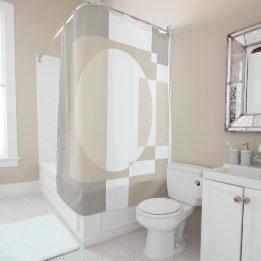 Soft Geometric Blocks – Simple and Sleek Shower Curtain
