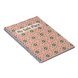 “Soft Geometric Floral Pattern Healing & Mindful Notebook