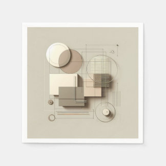Soft Geometric Linework  Napkins