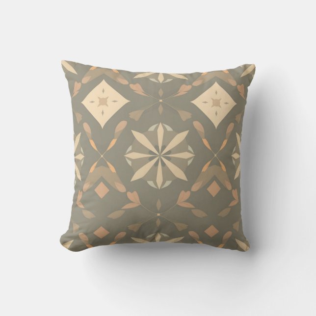 Soft Geometric Pillow - Natural Elements Decor (Front)