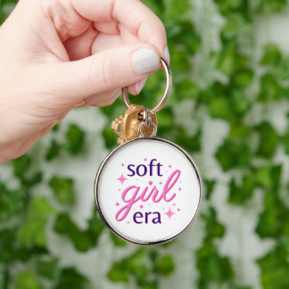 Soft Girl Era Text Design Keychain