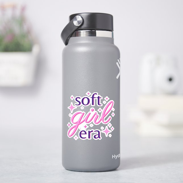 Soft Girl Era Text Design Sticker (HydroFlask)