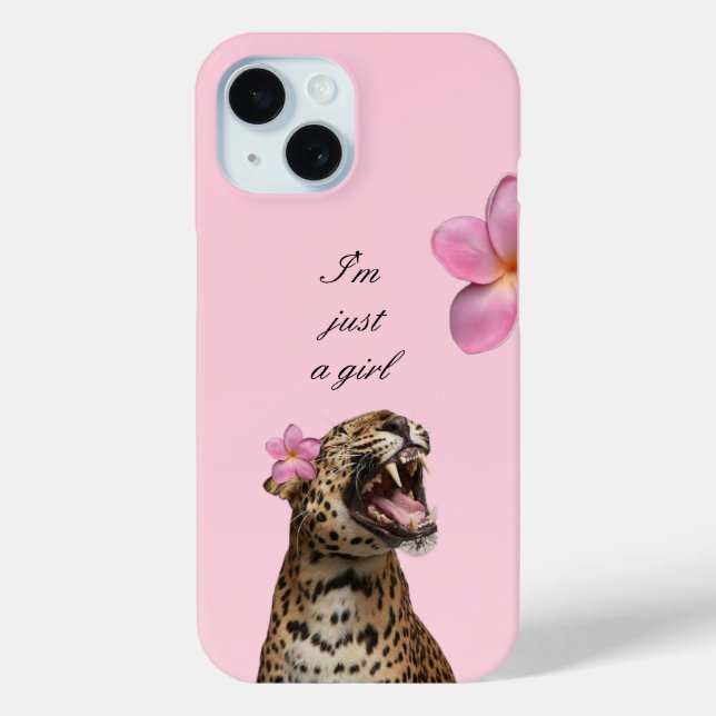 Soft Girl Pink Leopard Phone Case |Trendy & Girly  (Back)
