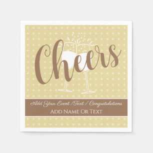 Soft Glamour - Dusty Sunflower Cheers Dots Solid Napkins