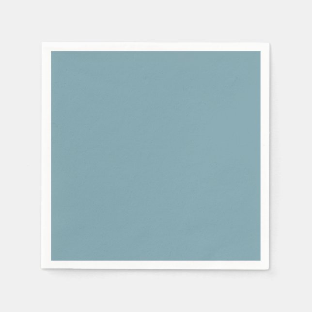 Soft Glamour - Misty Blue Slate Solid Napkins (Front)