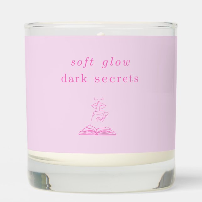 Soft Glow, Dark Secrets Candle | Cozy Gift (Front)