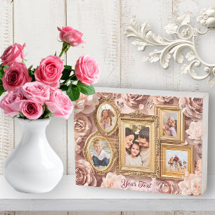 Soft Gold Baroque Floral Memory Frames Gallery Wooden Box Sign