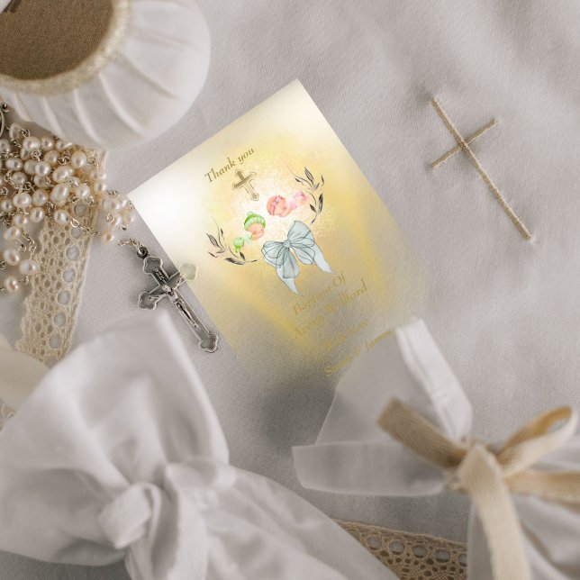  Soft gold cross Baptism invitation  (Creator Uploaded)