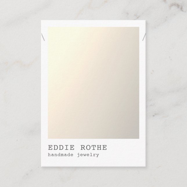 Soft Gold Gradient Necklace Display  Business Card (Front)