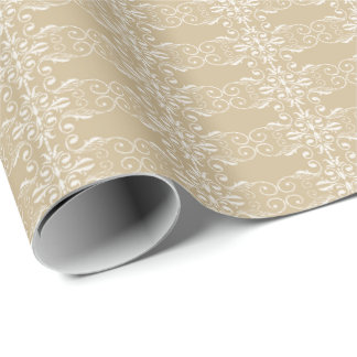 Soft Gold & Ivory Decorative Wrapping Paper