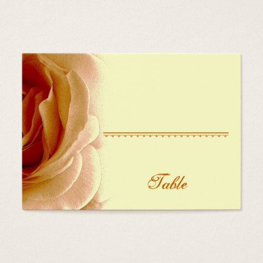 Soft Gold Rose Place Card - Anniversary Party